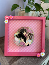 Load image into Gallery viewer, Bright Pink Gingham Flowers Magnetic Board 8X8 Inches
