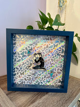 Load image into Gallery viewer, Blue Butterfly Magnetic Blue Frame 9x9
