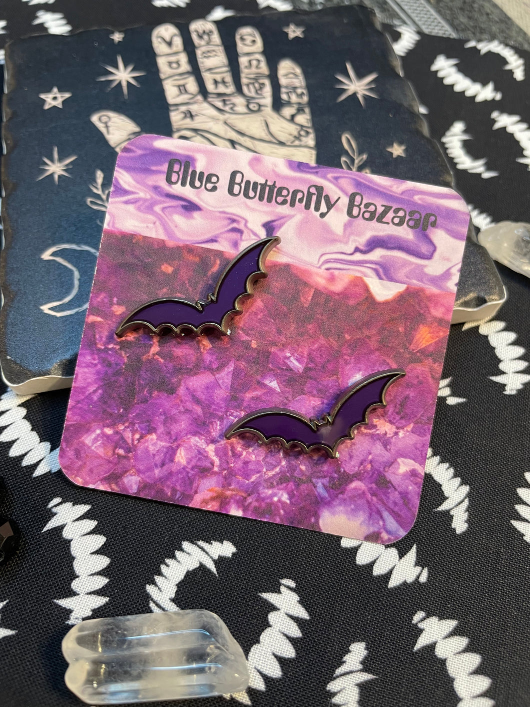 Gothic Bats Enamel Pins