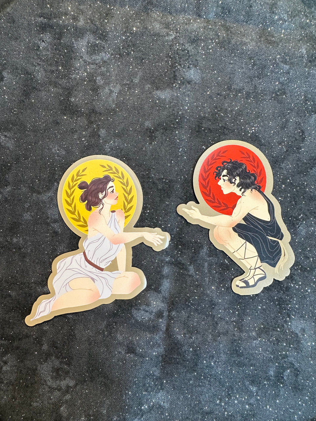 Reylo Hades and Persephone Magnet or Sticker