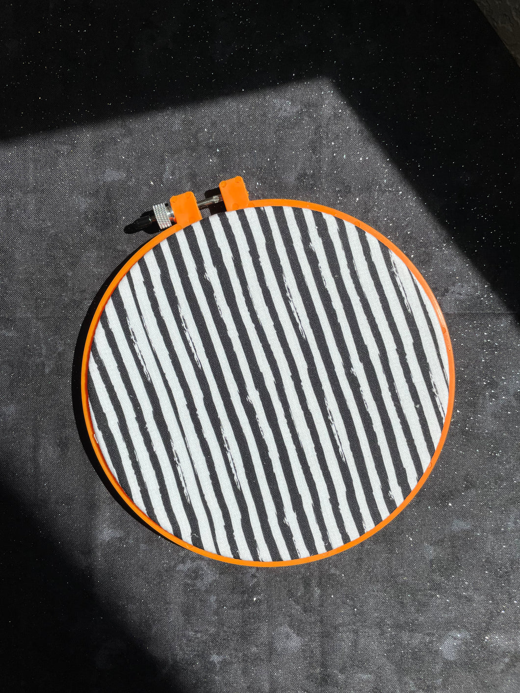 Halloween Stripped 6 inch Orange Pin Hoop